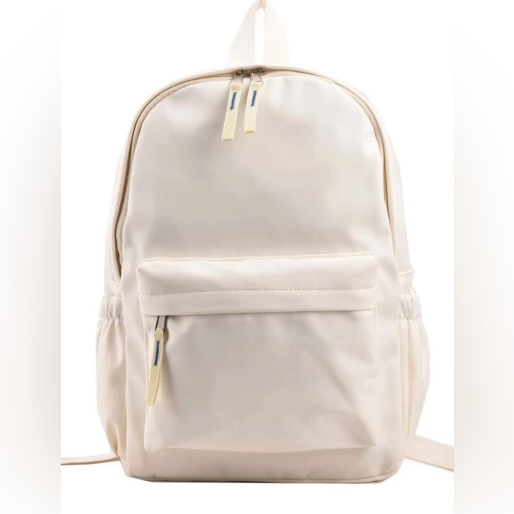 White Backpack With Side Pockets - image 1